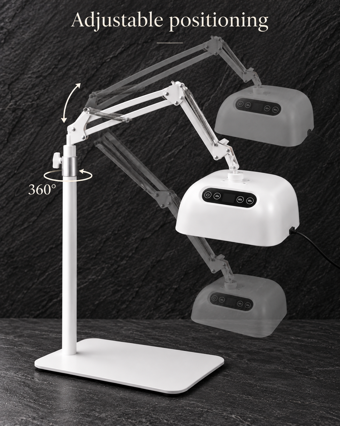 DiVera F5 Pro UV/LED Pedicure Lamp (Rechargeable) — White